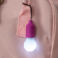 porte-clés ampoule, nuances assorties - rose