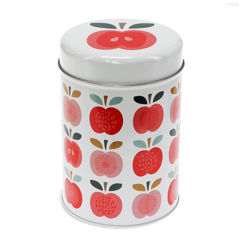 canister storage tin - vintage apple