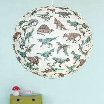 paper lampshade - prehistoric land