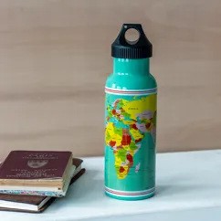 stainless steel bottle 500ml - world map stainless steel bottle 500ml - world map