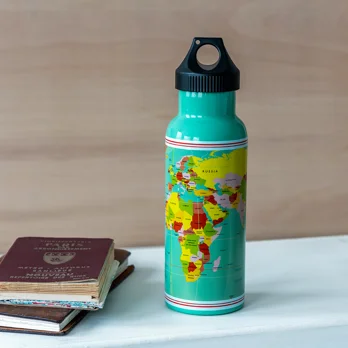 stainless steel bottle 500ml - world map stainless steel bottle 500ml - world map