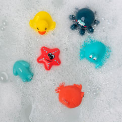bath toys (set of 6) - aquatic animals