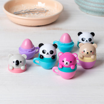baume à lèvres parfumé mini baies (assortiment) - tasse animal friends