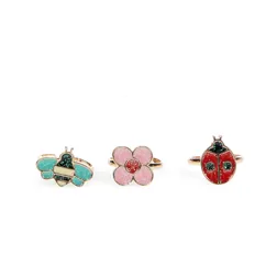 glitter rings (set of 3) - ladybird glitter rings (set of 3) - ladybird