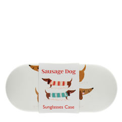 sunglasses case & cleaning cloth - sausage dog