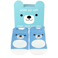 pair of baby socks - bruno the bear