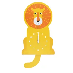 wooden wall clock with pendulum - lion wooden wall clock with pendulum - lion