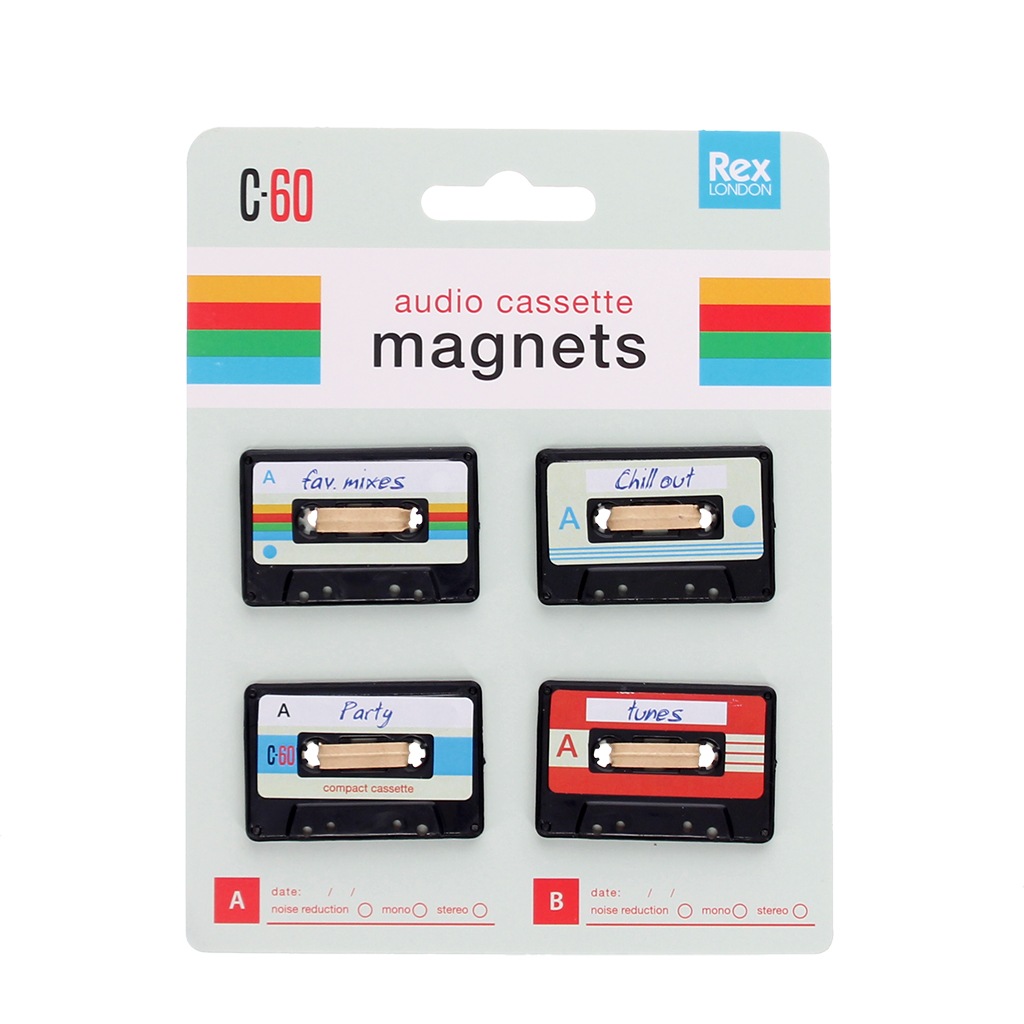 mini-tonträger magnete (4-er set) - kassette