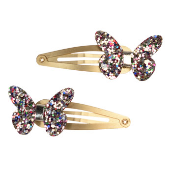 glitter-butterfly-haar-clips fairies in the garden (2-er set)