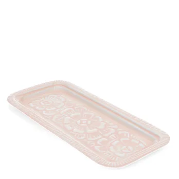 enamel trinket tray - soft pink enamel trinket tray - soft pink