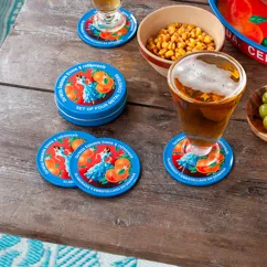 metal coasters (set of 4) - cerveza española metal coasters (set of 4) - cerveza española