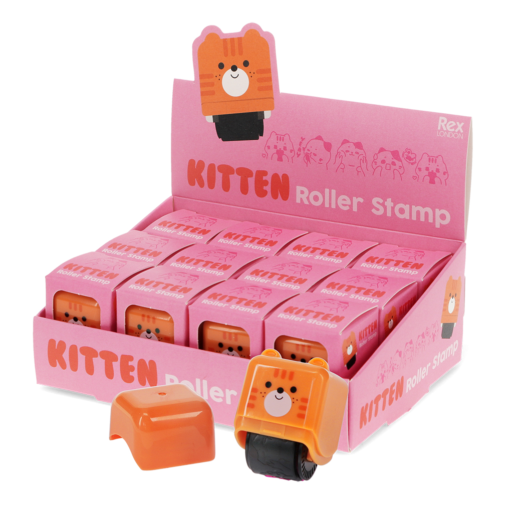 roller stamp - kitten