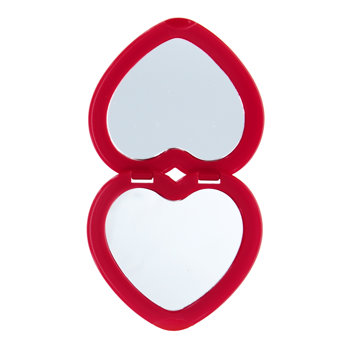 miroir de poche - cœur rouge