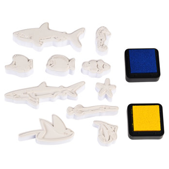 ensemble de mini tampons océan