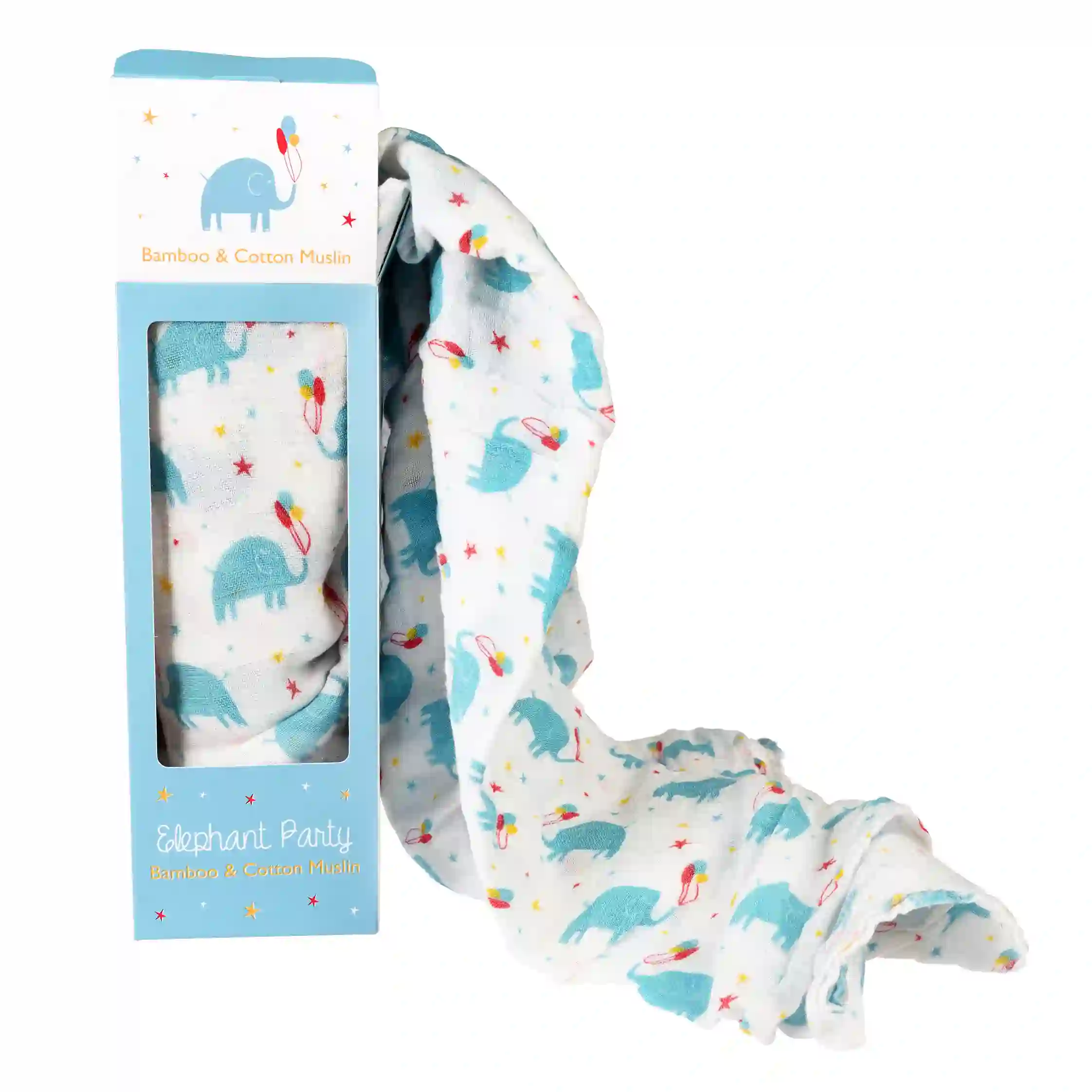 swaddling blanket - elephant party