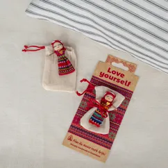 worry doll with bag - love yourself
