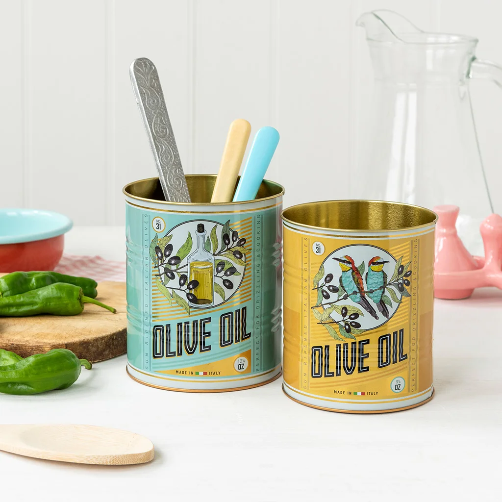 latas almacenamiento olive oil (juego de 2)