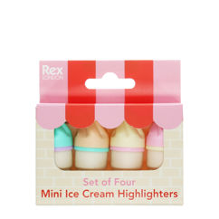 mini surligneurs (lot de 4) - glaces