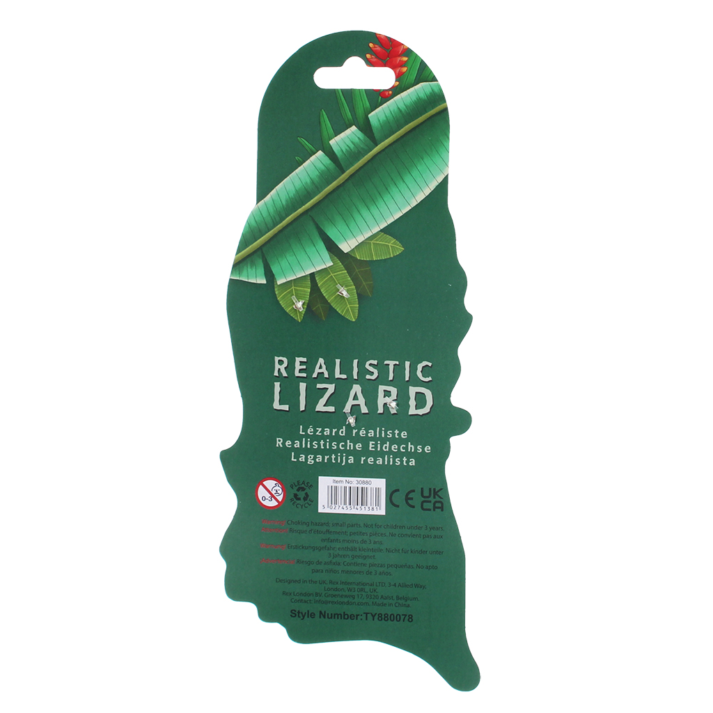 realistic double crown lizard toy