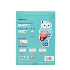 learn to sew wooden hand-stitch set - owl learn to sew wooden hand-stitch set - owl