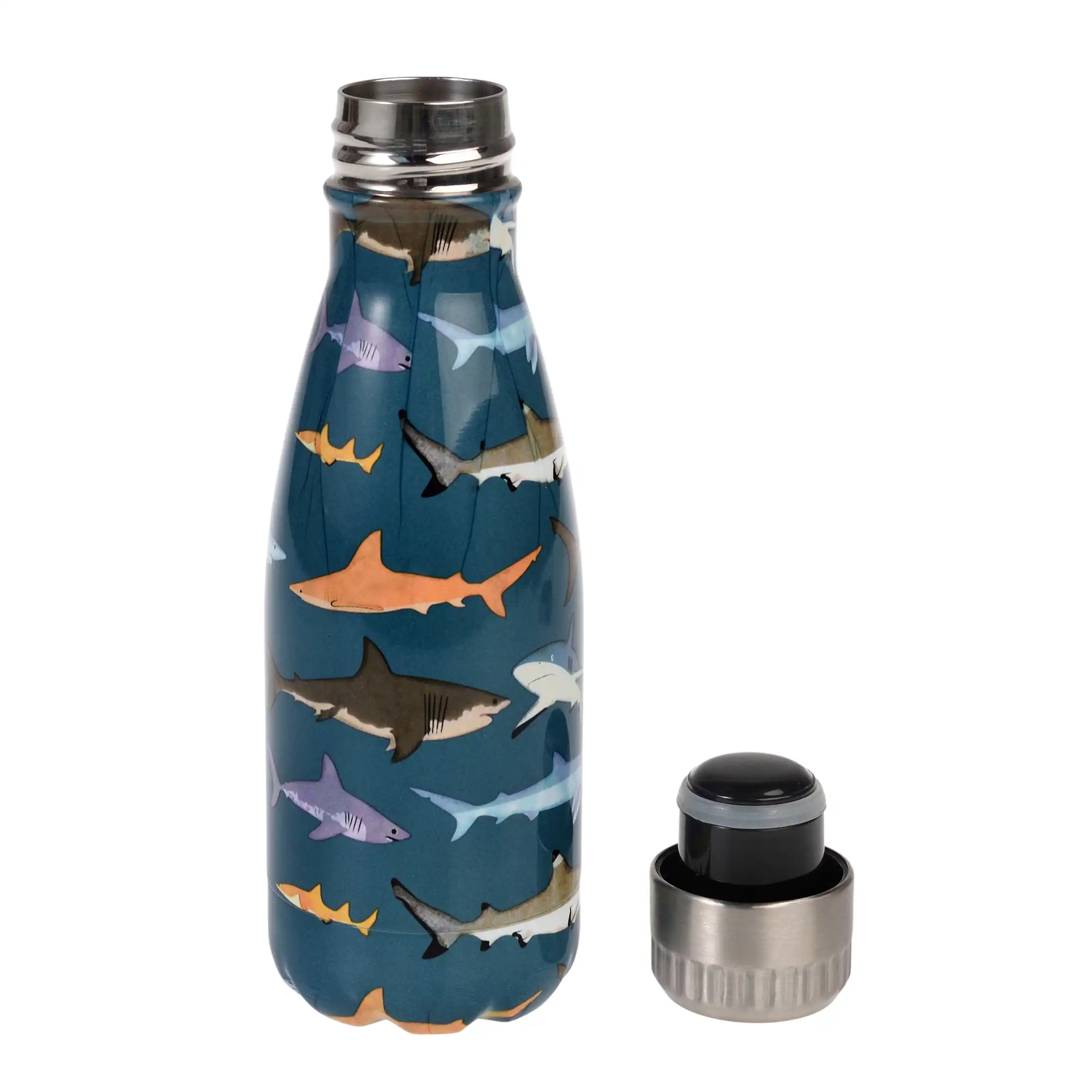 botella acero inoxidable 260ml sharks