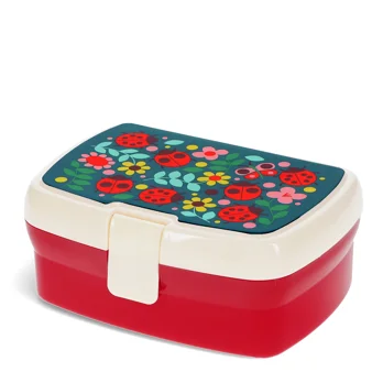 lunch box with tray - ladybird lunch box with tray - ladybird