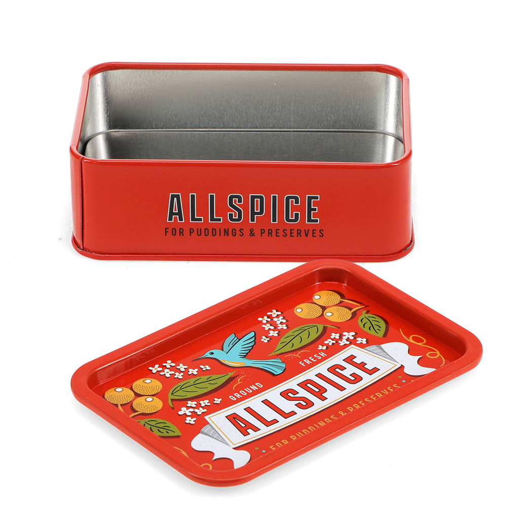 mini storage tin with lid - allspice