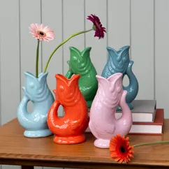 vase poisson en céramique - orange vase poisson en céramique - orange