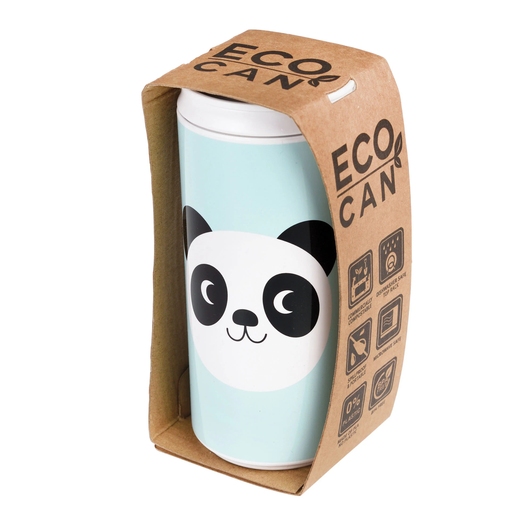 reusable eco can - miko the panda