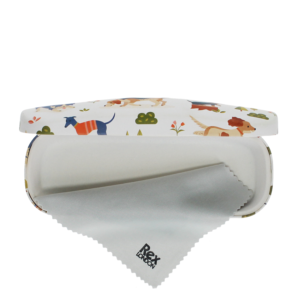 glasses case & cleaning cloth - dog park
