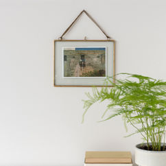 landscape hanging brass frame 20x15cm