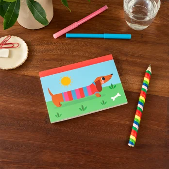 a6 notebook - sunny sausage dog a6 notebook - sunny sausage dog