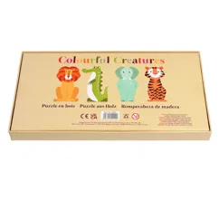 wooden puzzle - colourful creatures wooden puzzle - colourful creatures