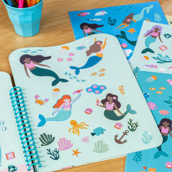 reusable sticker book - mermaid