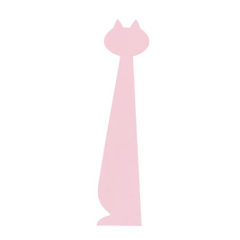 règle en bois - chat rose