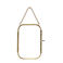 cadre suspendu arrondi en laiton 10x15cm