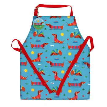 wipeable cotton children's apron - sunny sausage dog wipeable cotton children's apron - sunny sausage dog
