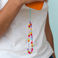 beaded phone strap - happy heart
