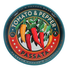 round metal serving tray - passata