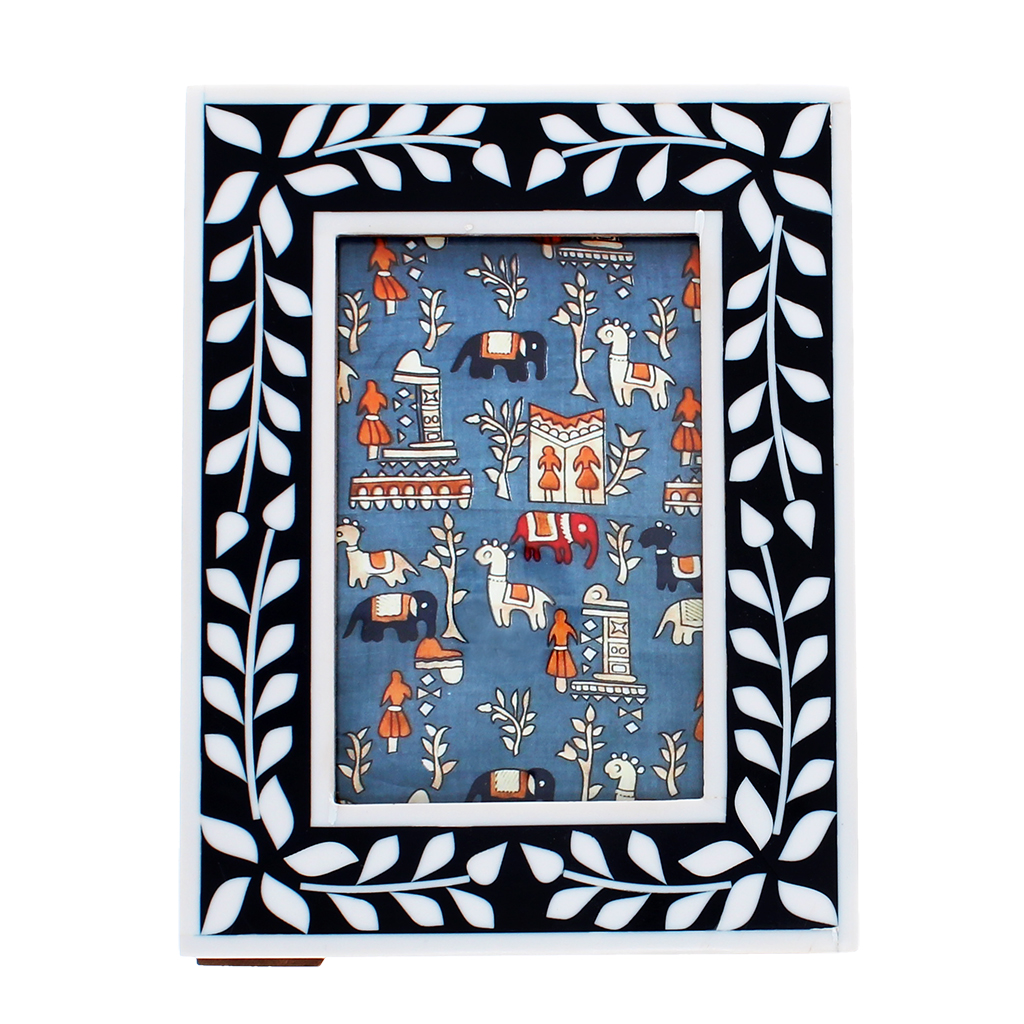 cadre photo en résine (9 x 14 cm) - bleu marine