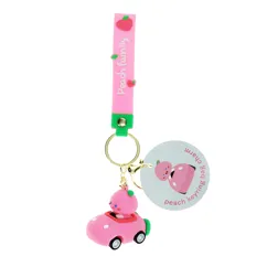 keyring bag charm - peach keyring bag charm - peach