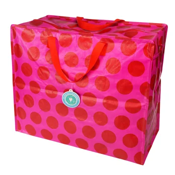 jumbo storage bag - red on pink spotlight jumbo storage bag - red on pink spotlight