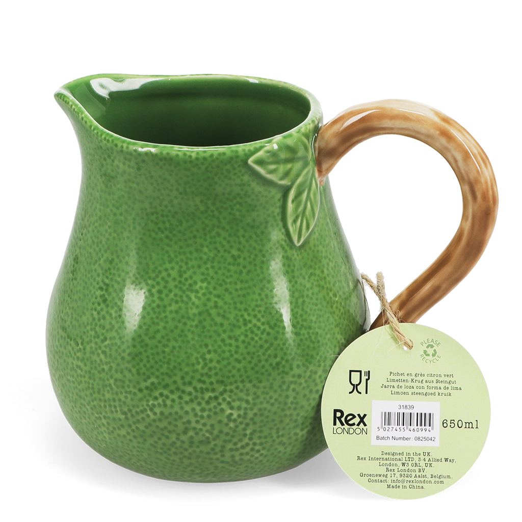 stoneware jug 650ml - lime