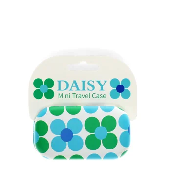 mini travel case - blue and green daisy mini travel case - blue and green daisy