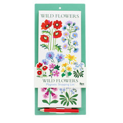 magnetische einkaufsliste wild flowers