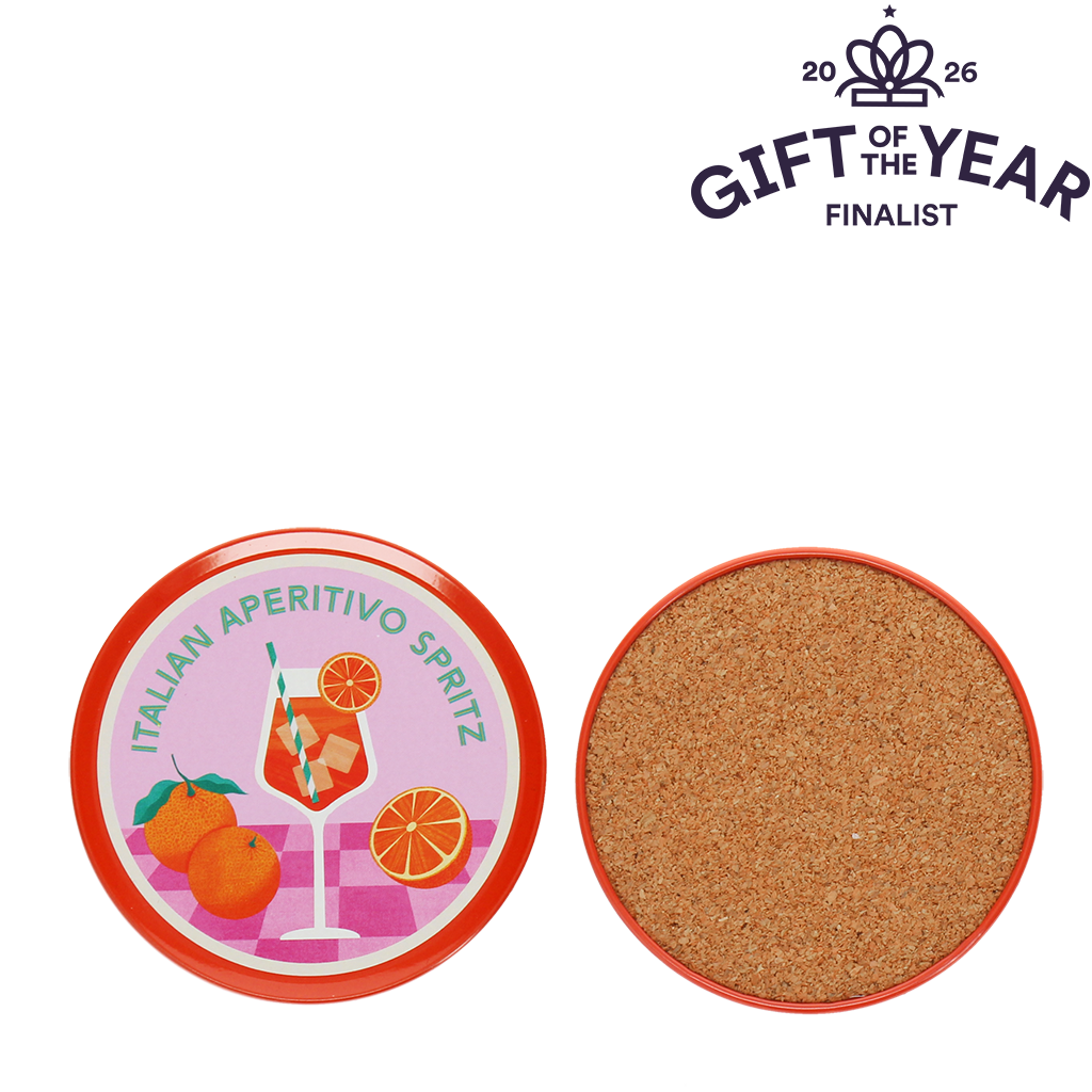 metal coasters (set of 4) - aperitivo spritz