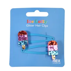 glitter hair clips (set of 2) - ice lolly glitter hair clips (set of 2) - ice lolly