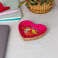 wooden heart-shaped trinket dish - birds