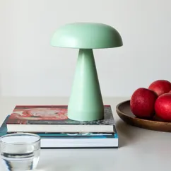 lampe de table champignon à intensité variable tactile - vert menthe lampe de table champignon à intensité variable tactile - vert menthe