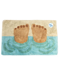 tufted cotton bath mat - bathing feet